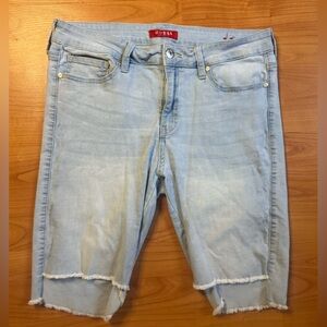 Guess Men's Regular Stretch Denim Shorts Light Blue Size 30